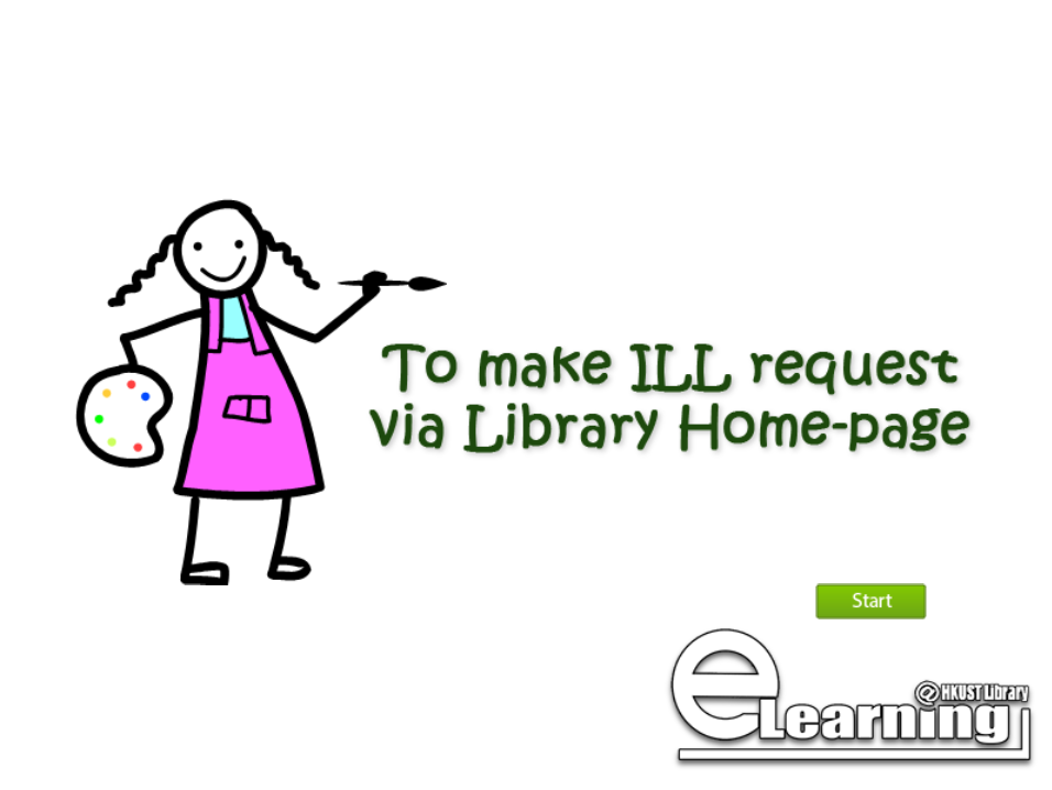 To make ILL request via Library Home-page(00:01:12)